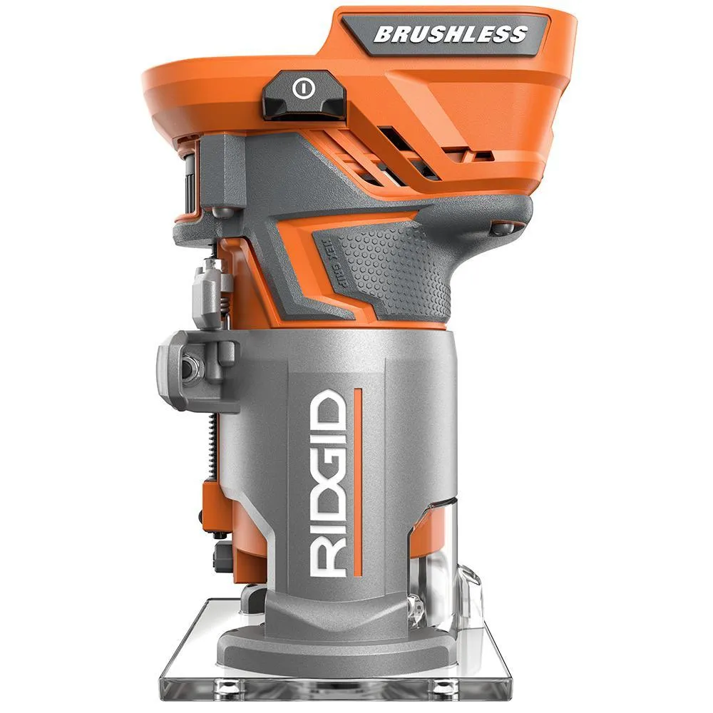 RIDGID 18-Volt Cordless Brushless 1/4 in. Compact Router with 1.5 Ah Lithium-Ion Battery, photo 4 of 13