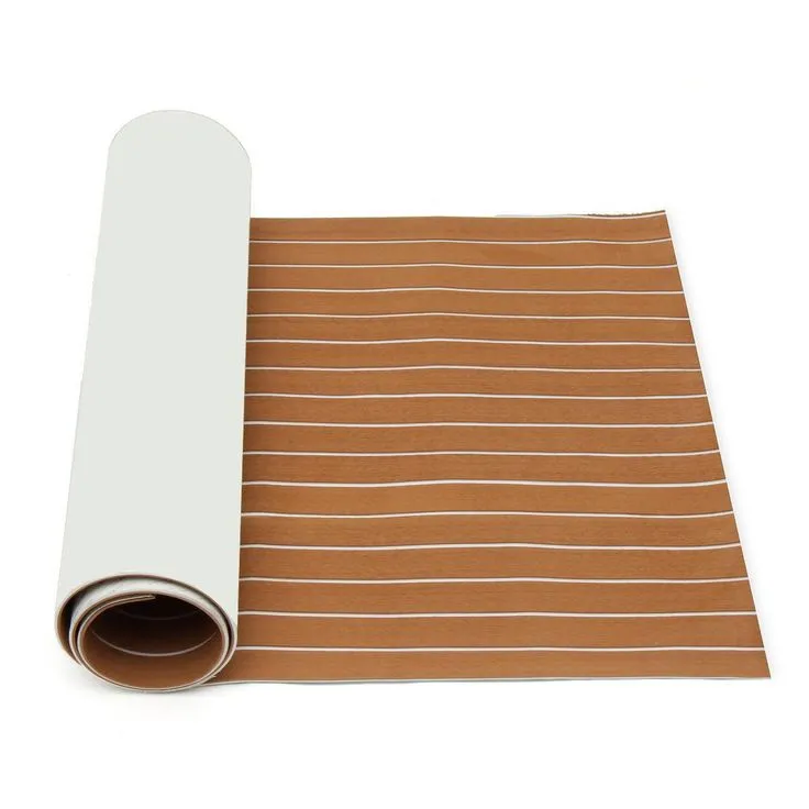 1Pcs 95'' x 35'' Marine Boat Sheet Teak Decking Boat Flooring Mats Yacht Flooring EVA Foam Floor Sheet Non-Skid Self-Adhesive Sea Deck , 5.5mm Thickness, photo 9 of 11