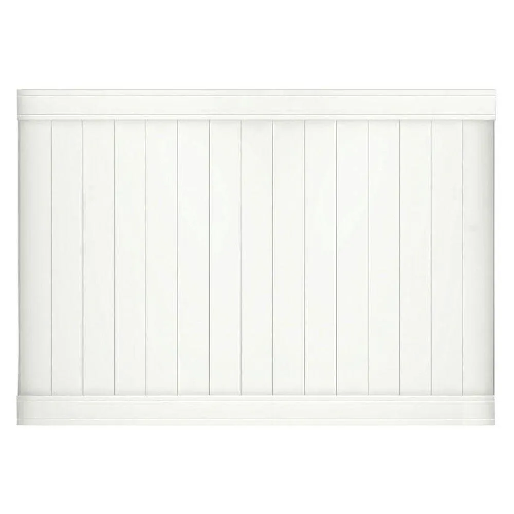 Pro Series 4 ft. H x 8 ft. W Tan Vinyl Woodbridge Privacy Fence Panel, photo 9 of 13