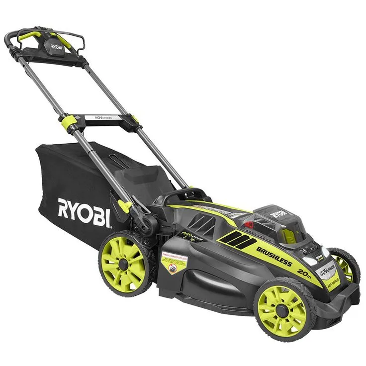 RYOBI 20 in. 40-Volt Brushless Lithium-Ion Cordless Battery Self Propelled Lawn Mower with 5.0 Ah Battery and Charger Included, photo 2 of 8