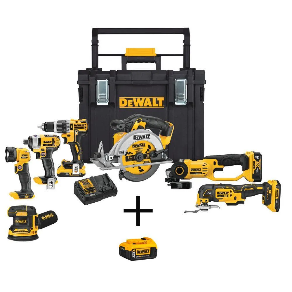 DEWALT 20-Volt Max Lithium-Ion Cordless Combo Kit (10-Tool) w/ (2) Batteries 2.0Ah, Charger & Tool Bag, photo 25 of 41