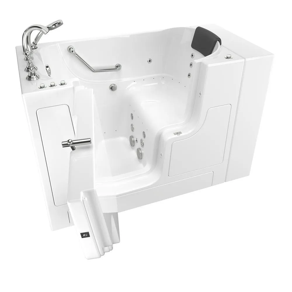 Gelcoat Premium 52 in. Right Hand Walk-In Whirlpool and Air Bathtub in White, photo 16 of 16