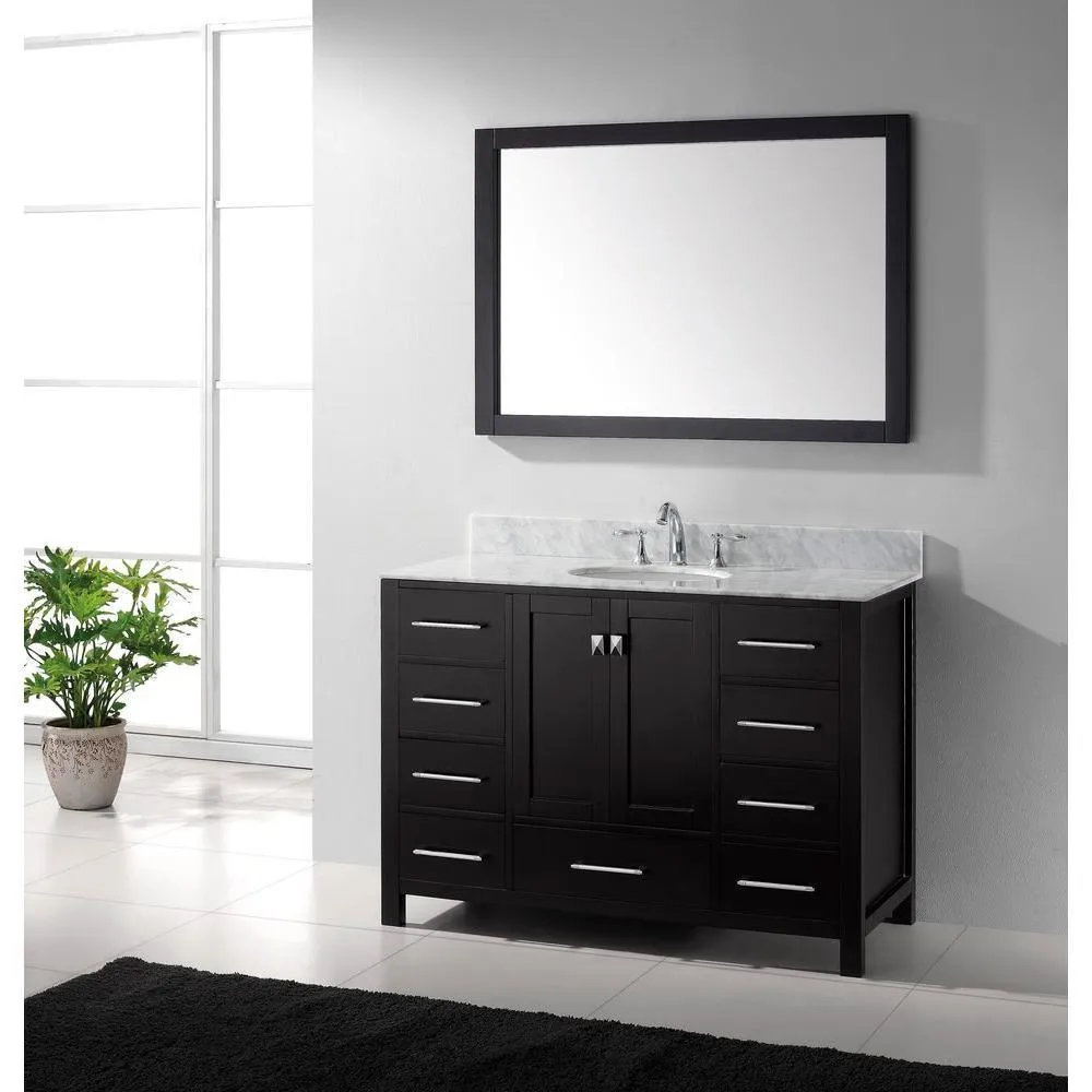 Caroline Avenue 48 in. W Bath Vanity Cabinet Only in Espresso, photo 5 of 30
