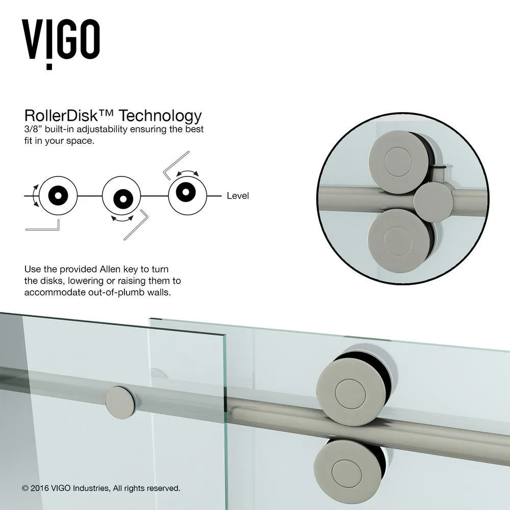 Winslow 34.625 in. x 74 in. Frameless Corner Bypass Shower Enclosure in Stainless Steel with Clear Glass, photo 8 of 15