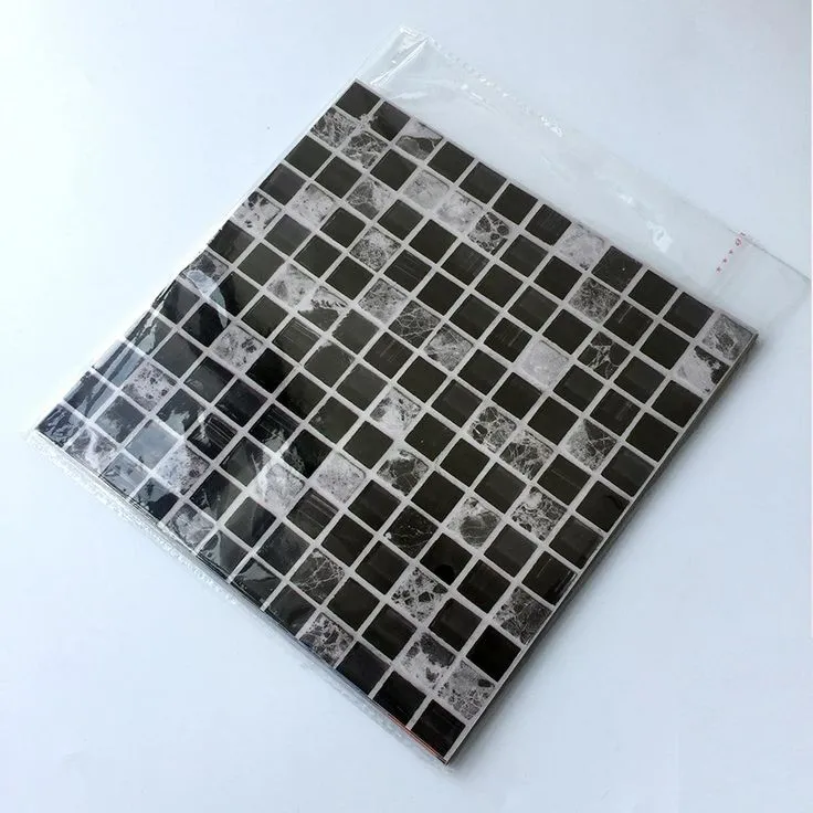 Goory 10Pcs Mosaic Pattern Waterproof Wall Tile Stickers Peel and Stick Tile Kitchen Backsplash Wallpaper Sticker 15x15cm/20x20cm, photo 5 of 9