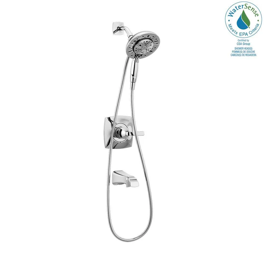 Vesna In2ition 2-in-1 Single-Handle 5-Spray Tub and Shower Faucet in Chrome (Valve Included), photo 14 of 16