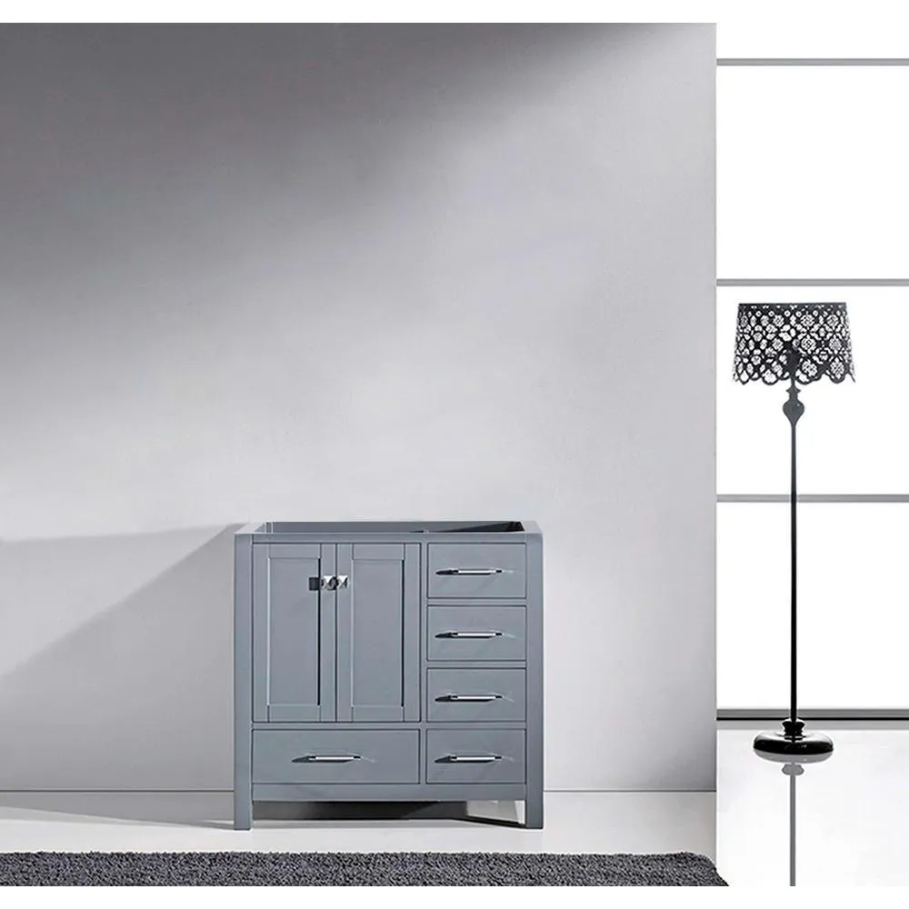 Caroline Avenue 36 in. W Bath Vanity Cabinet Only in Gray, photo 2 of 25