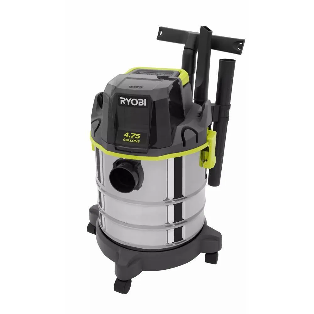 ONE+ 18V Cordless 4.75 Gallon Wet/Dry Vacuum (Tool Only) with Hose, Crevice Tool, Floor Nozzle, and Extension Wands, photo 6 of 15