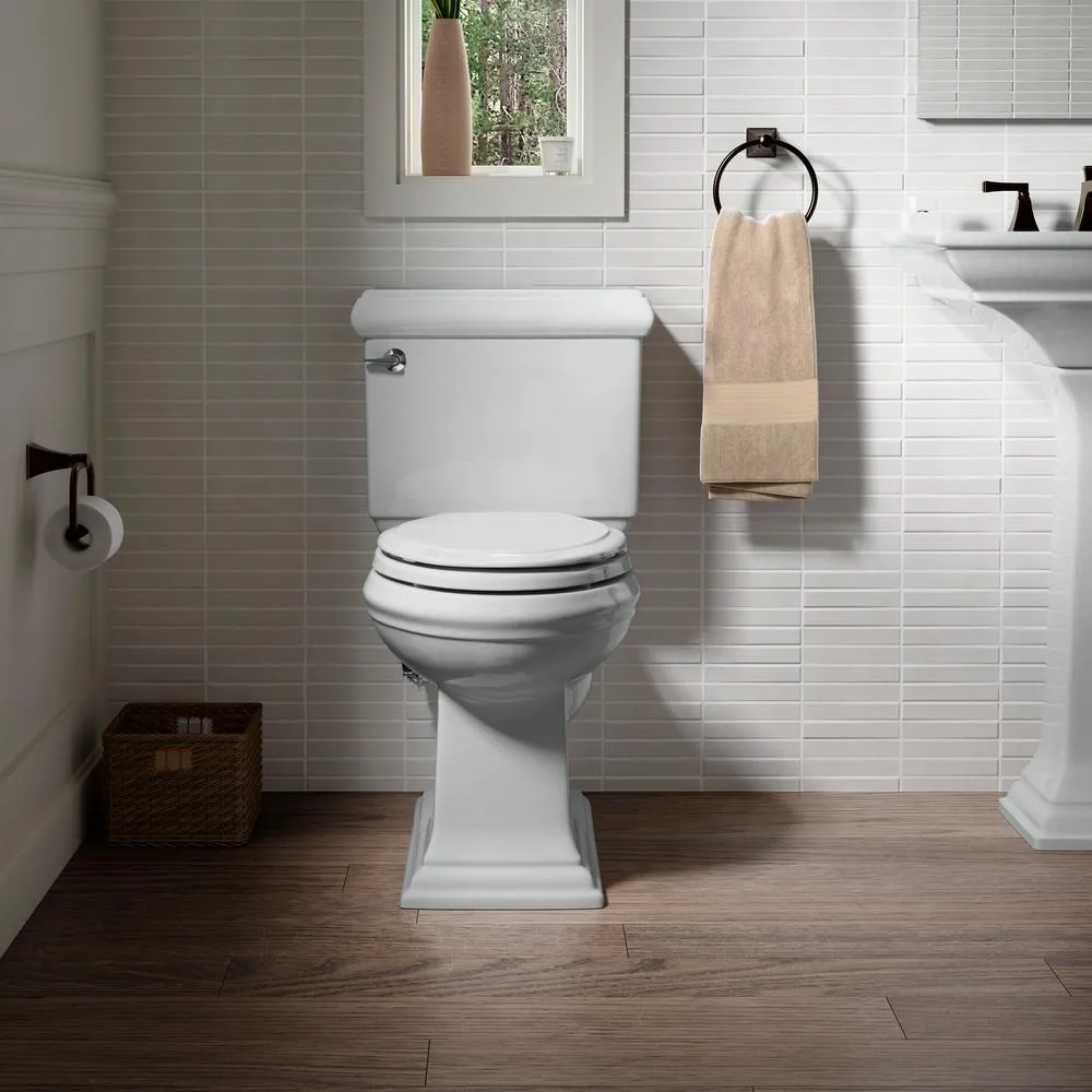 Memoirs Classic 2-piece 1.28 GPF Single Flush Elongated Toilet with AquaPiston Flush Technology in Ice Grey, photo 4 of 13