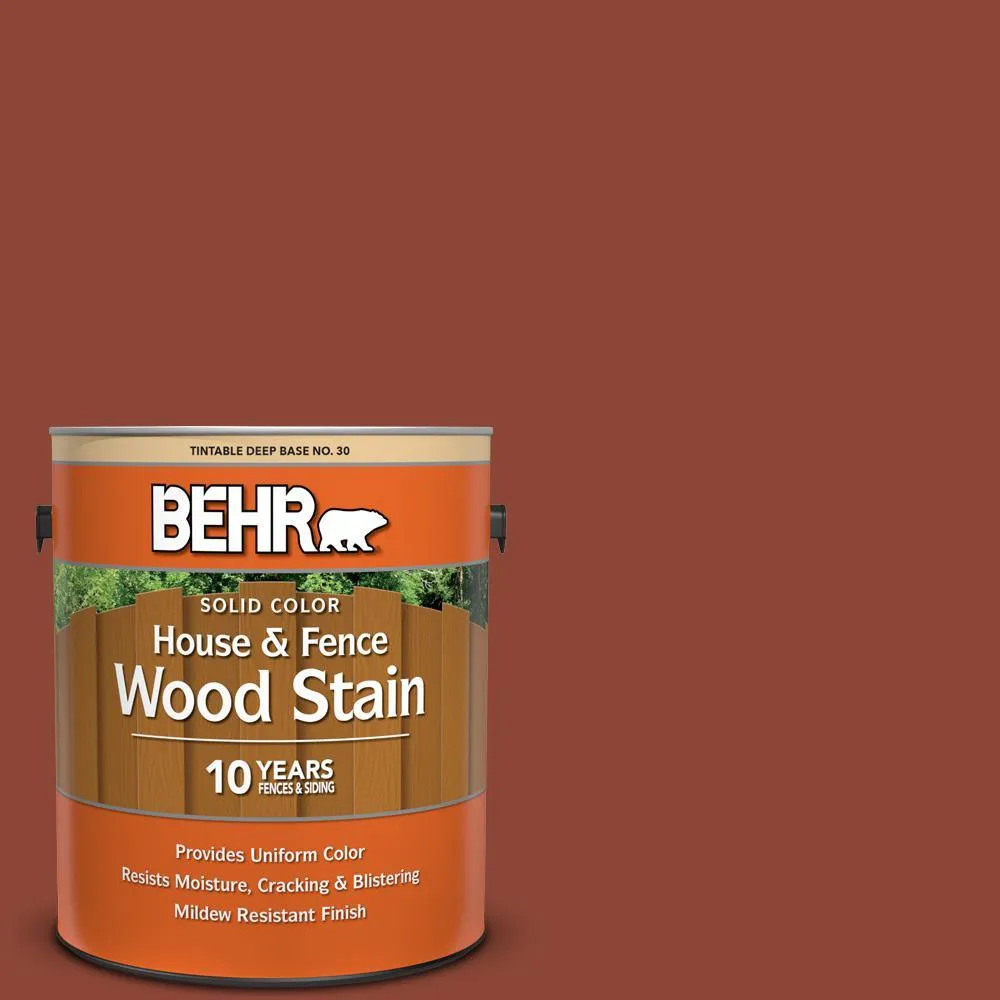 BEHR 5 gal. #SC-330 Redwood Solid Color House and Fence Exterior Wood Stain, photo 12 of 12