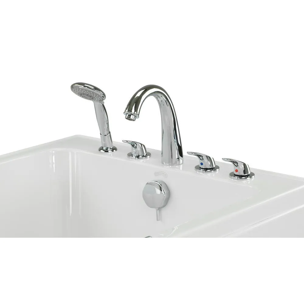 Ella Laydown 72 in. Walk-In Air Bathtub, White, Right-Hand-Seat Hinged Middle Glass Door with Screen, 5-Piece Fast-Fill Faucet, Right-Hand Drain, photo 11 of 18