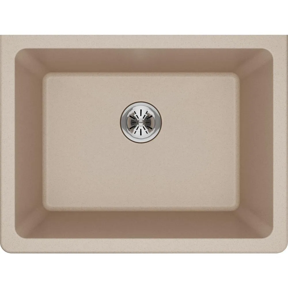 Quartz Classic Perfect Drain Undermount 25 in. Laundry Sink in White, photo 7 of 12