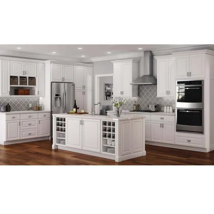 Hampton Bay Hampton Assembled 28.5x34.5x16.5 in. Lazy Susan Corner Base Kitchen Cabinet in Satin White, photo 11 of 11