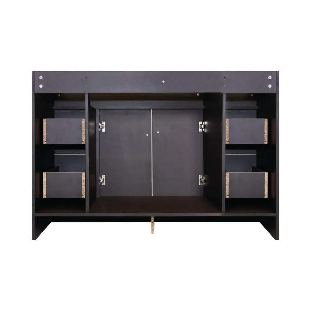 Wyndham 48 in. W x 21 in. D Ready to Assemble Bath Vanity Cabinet Only in Espresso, photo 9 of 29