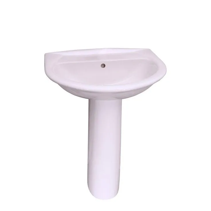 Barclay Products Karla 24 in. Pedestal Combo Bathroom Sink with 1 Faucet Hole in White, photo 5 of 5
