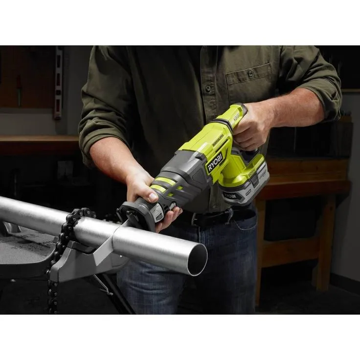RYOBI 18-Volt ONE+ Cordless Brushless Reciprocating Saw with Wood Cutting Blade with 2.0 Ah Battery and Charger Kit, photo 11 of 11