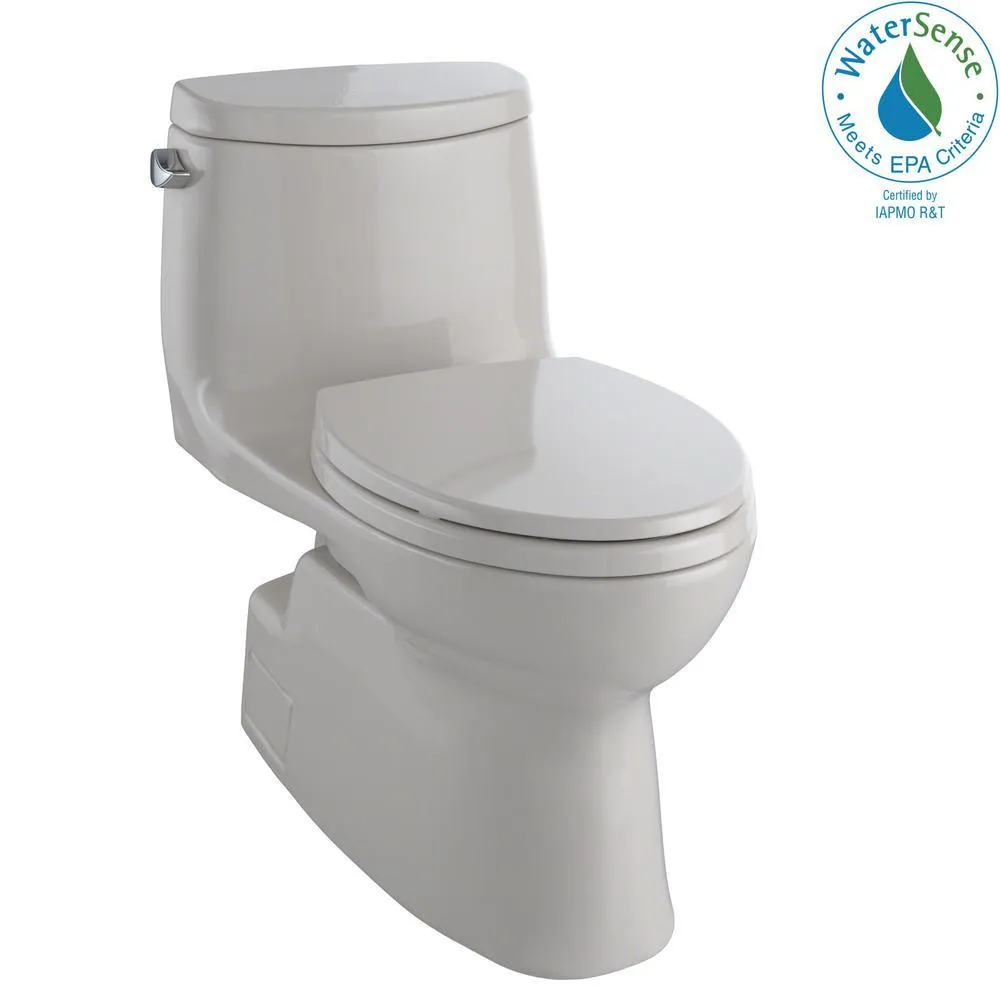 TOTO Carlyle II 1-Piece 1.28 GPF Single Flush Elongated Skirted Toilet with CeFiONtect in Sedona Beige, photo 2 of 15
