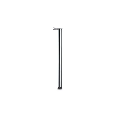 34-1/4 in. Chrome Metal Round Adjustable Table Leg, Model 6158 (Per Leg)