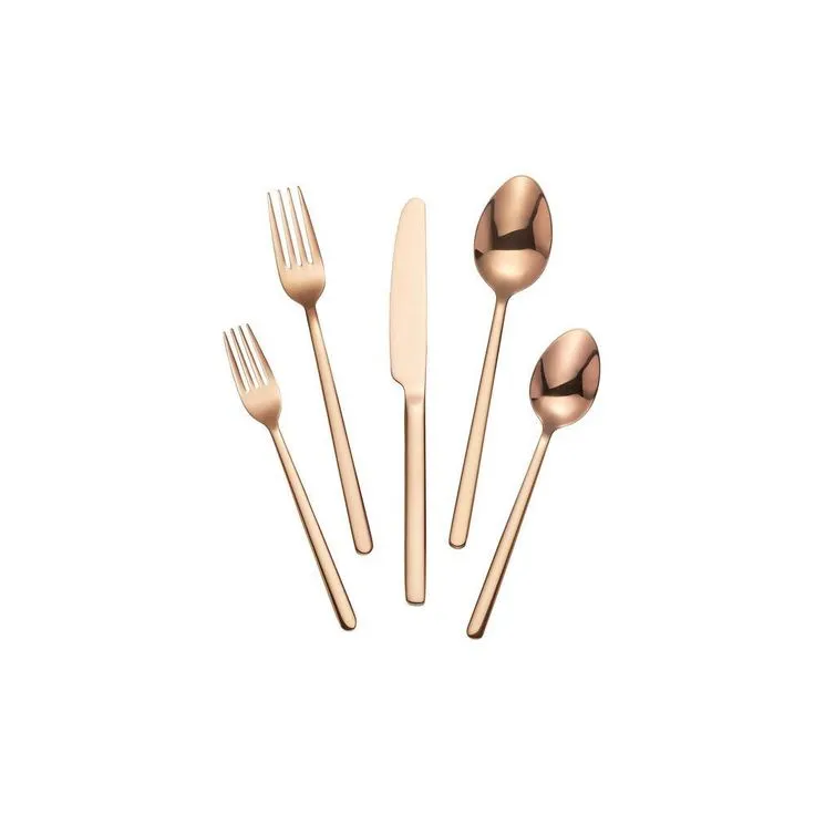 Brenner 40-Piece Stainless Steel 18/0 with Copper Finish Flatware Set (Service for 8), photo 3 of 14