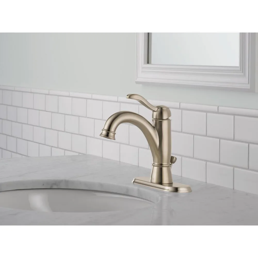 Porter Single Hole Single-Handle Bathroom Faucet in Brushed Nickel, photo 8 of 11