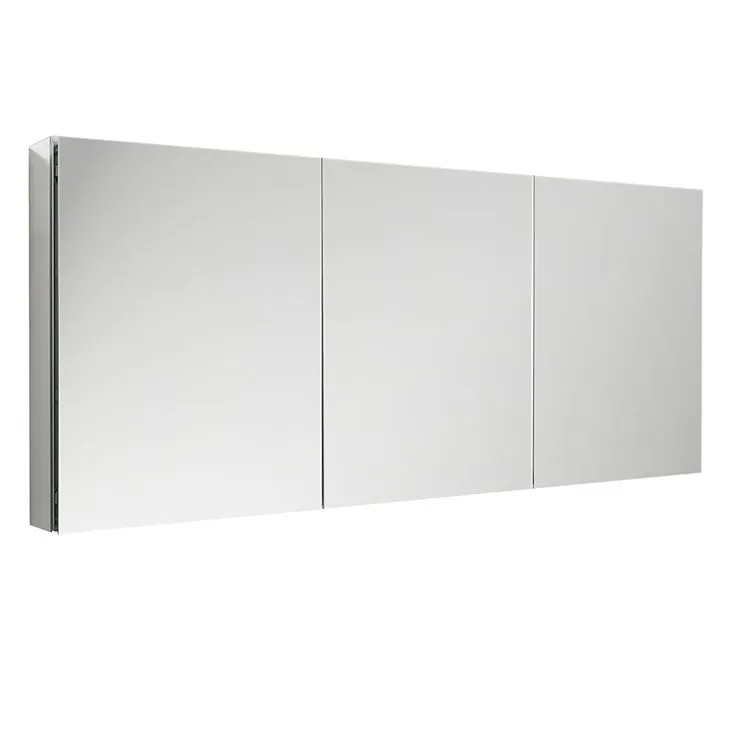 Fresca 59 in. W x 36 in. H x 5 in. D Frameless Recessed or Surface-Mounted Bathroom Medicine Cabinet, photo 6 of 6