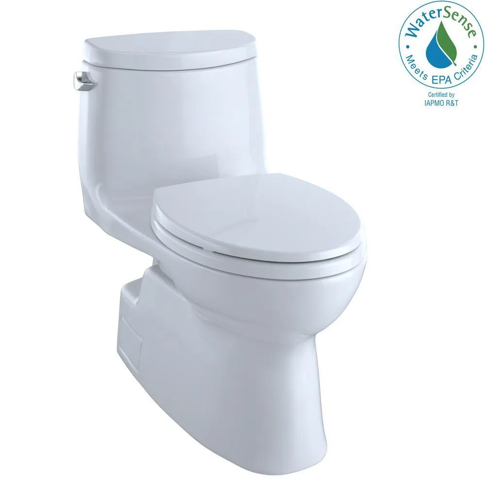 Carlyle II 1-Piece 1.28 GPF Single Flush Elongated Skirted Toilet with CeFiONtect in Cotton White, photo 2 of 15
