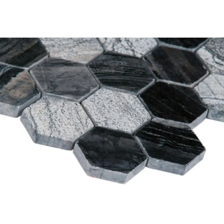 MSI Henley Hexagon 12 in. x 12 in. x 10 mm Textured Marble Mesh-Mounted Mosaic Tile (10 sq. ft. / case), photo 9 of 9