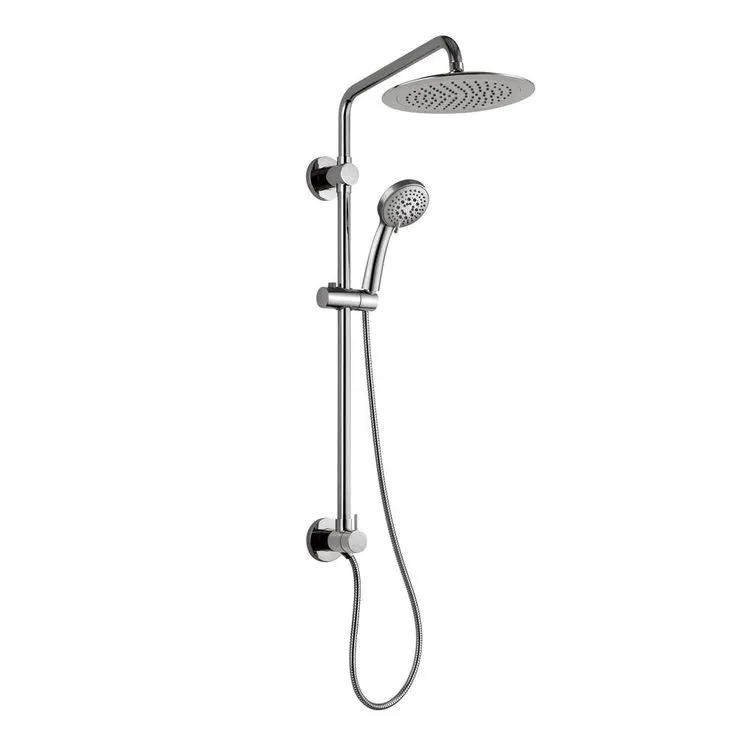 PULSE ShowerSpas Seabreeze 4-Spray 2.5 GPM 8 in. Wall Mount Dual Shower Heads in Brushed Nickel, photo 2 of 3