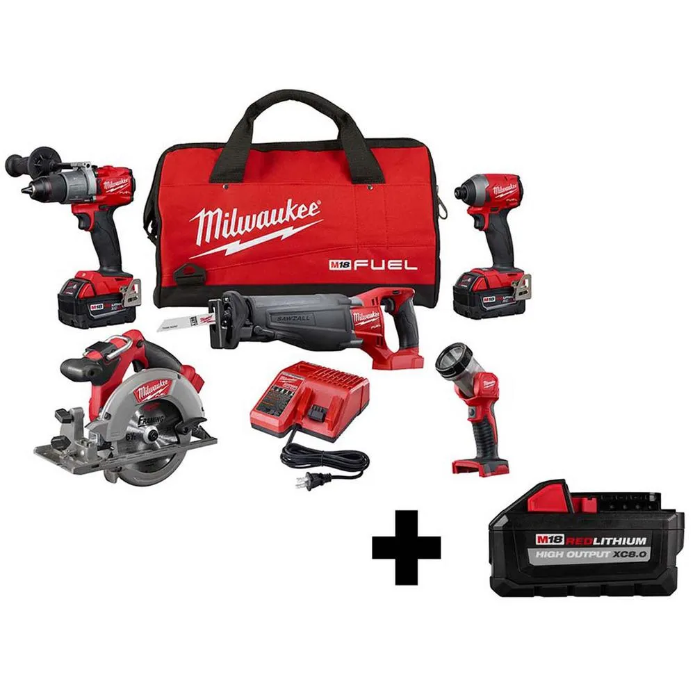 M18 FUEL 18-Volt Lithium-Ion Brushless Cordless Hammer Drill and Impact Driver Combo Kit (2-Tool) with Two 5Ah Batteries, photo 27 of 34