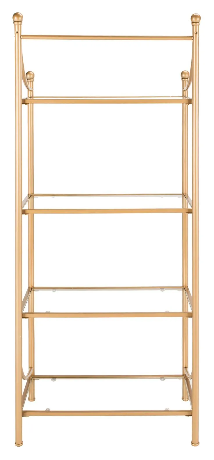 Safavieh Diana Gold Liquid/Tempered Glass Metal Etagere, photo 2 of 5