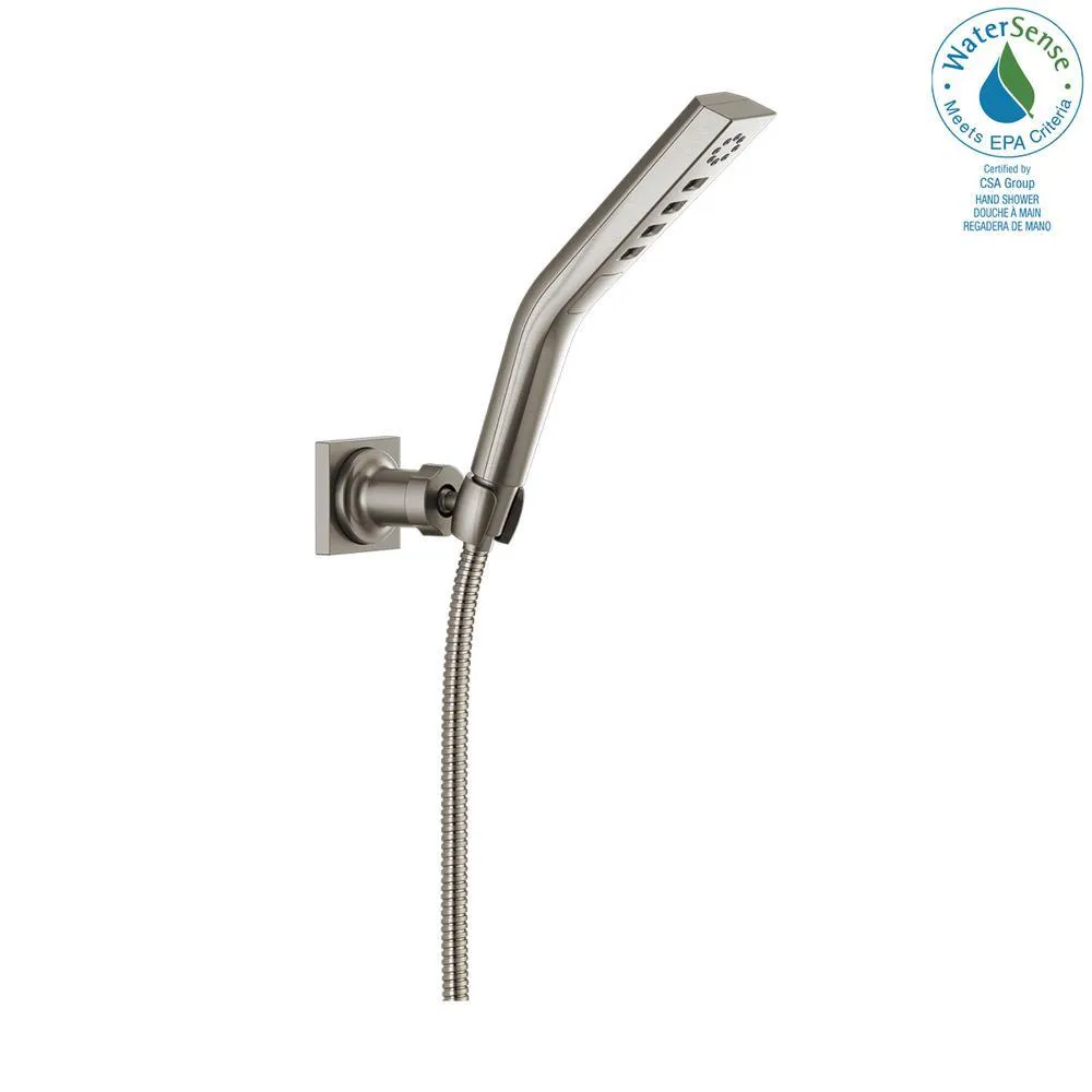 Pivotal 3-Spray 1.8 in. Single Wall Mount Handheld H2Okinetic Shower Head in Matte Black, photo 15 of 15