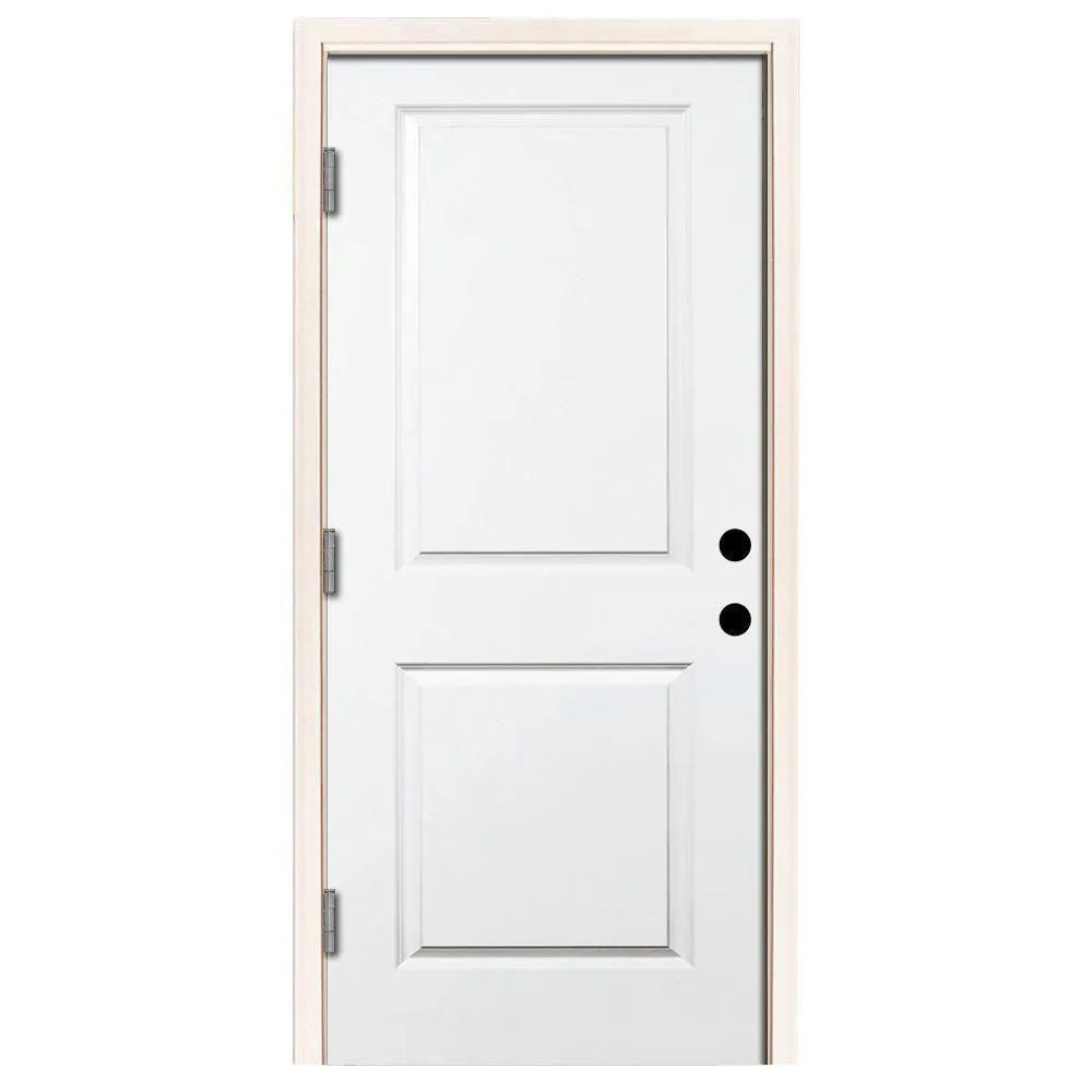 Steves & Sons 36 in. x 80 in. Premium 2-Panel Square Primed White Steel Prehung Front Door, Right-Hand Inswing, 4 in. Wall, photo 5 of 11