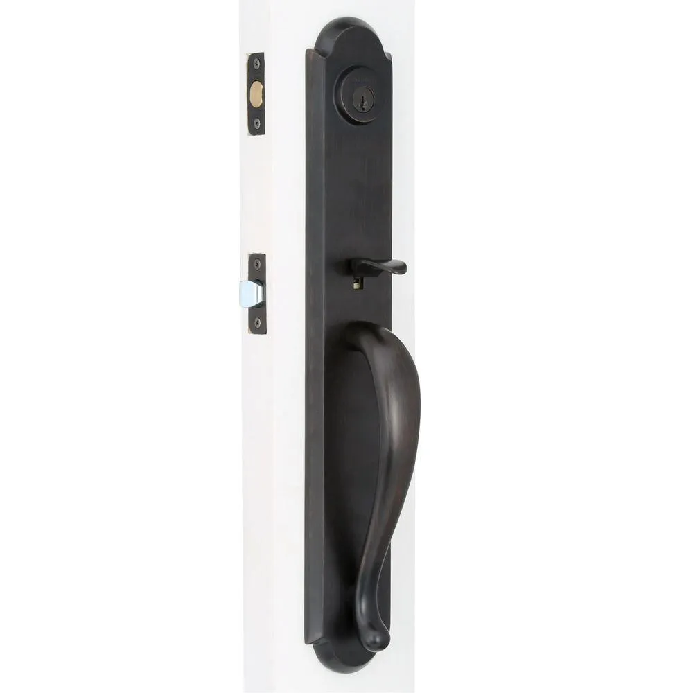 Prestige Bighorn Single Cylinder Venetian Bronze Door Handleset with Carnaby Door Knob Featuring SmartKey Security, photo 5 of 13
