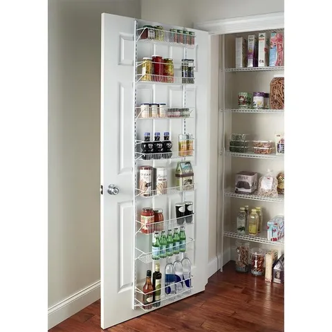 18 × 77 in 8-Tier Door/Wall Mount Metal Door Organizer