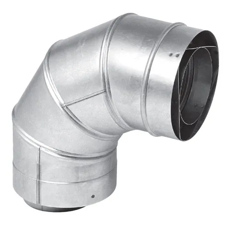 3 × 5 in 90-Degree Elbow Stainless Steel Concentric Venting for Mid Efficiency Tankless Gas Water Heaters