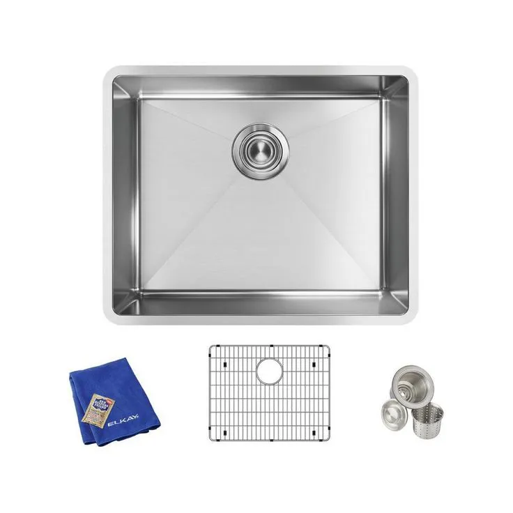 Crosstown Undermount Stainless Steel 14 in. Single Bowl Bar Sink with Bottom Grid and Drain, photo 4 of 11