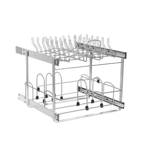 20.5 × 19.74 in 2-Tier Pull Out Metal Soft Close Baskets & Organizers