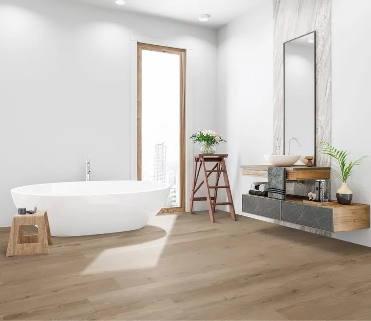 CALI Legends Oyster Isle Brown 20-mil x 9-in W x 60-in L Waterproof Interlocking Luxury Vinyl Plank Flooring (22.44-sq ft/ Carton), photo 5 of 9