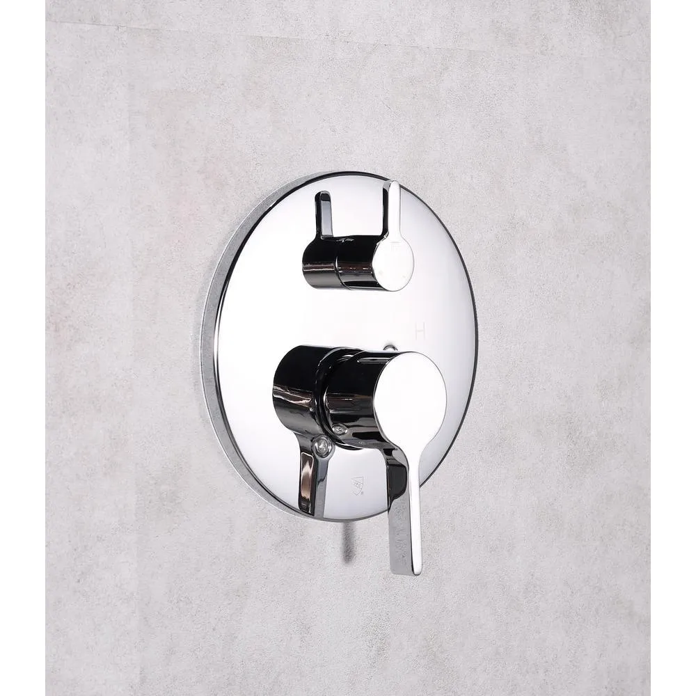 Rain 2-Handle Tub and Shower Faucet System with 3-Setting with 304T Stainless Steel in Chrome (Valve Included), photo 3 of 7