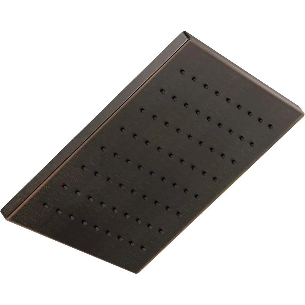 1-Spray 11.8 in. Single Wall Mount Square Fixed Rain Shower Head in Matte Black, photo 10 of 10