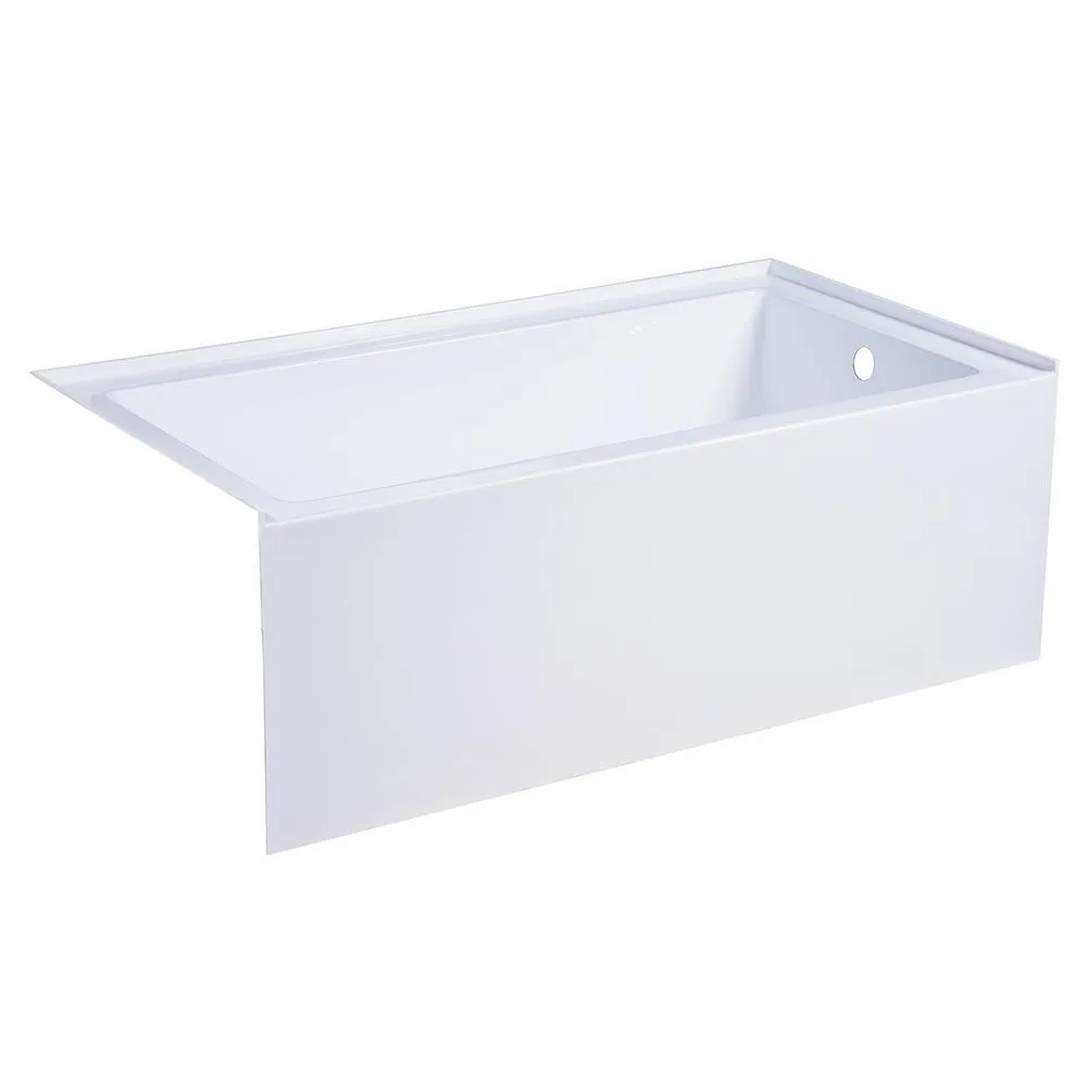 Aqua Eden Jenny 54 in. Acrylic Right-Hand Drain Rectangular Alcove Bathtub in White, photo 3 of 8