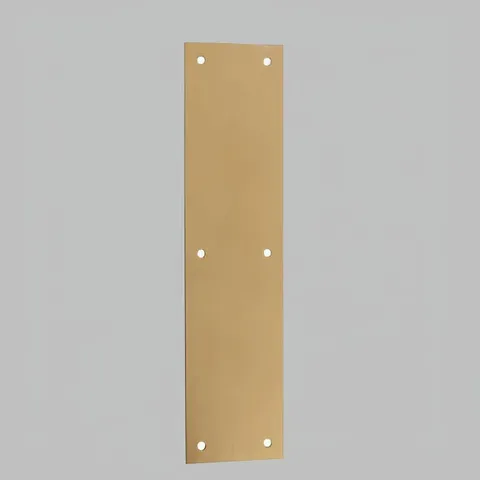 3-1/2 × 15 in Bright Brass Push Plate