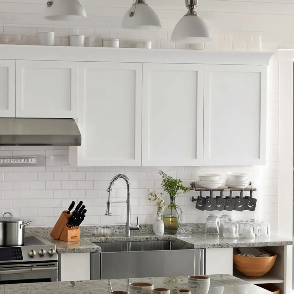 Hampton Bay Courtland Shaker Wall Kitchen Cabinet in Polar White, photo 2 of 2
