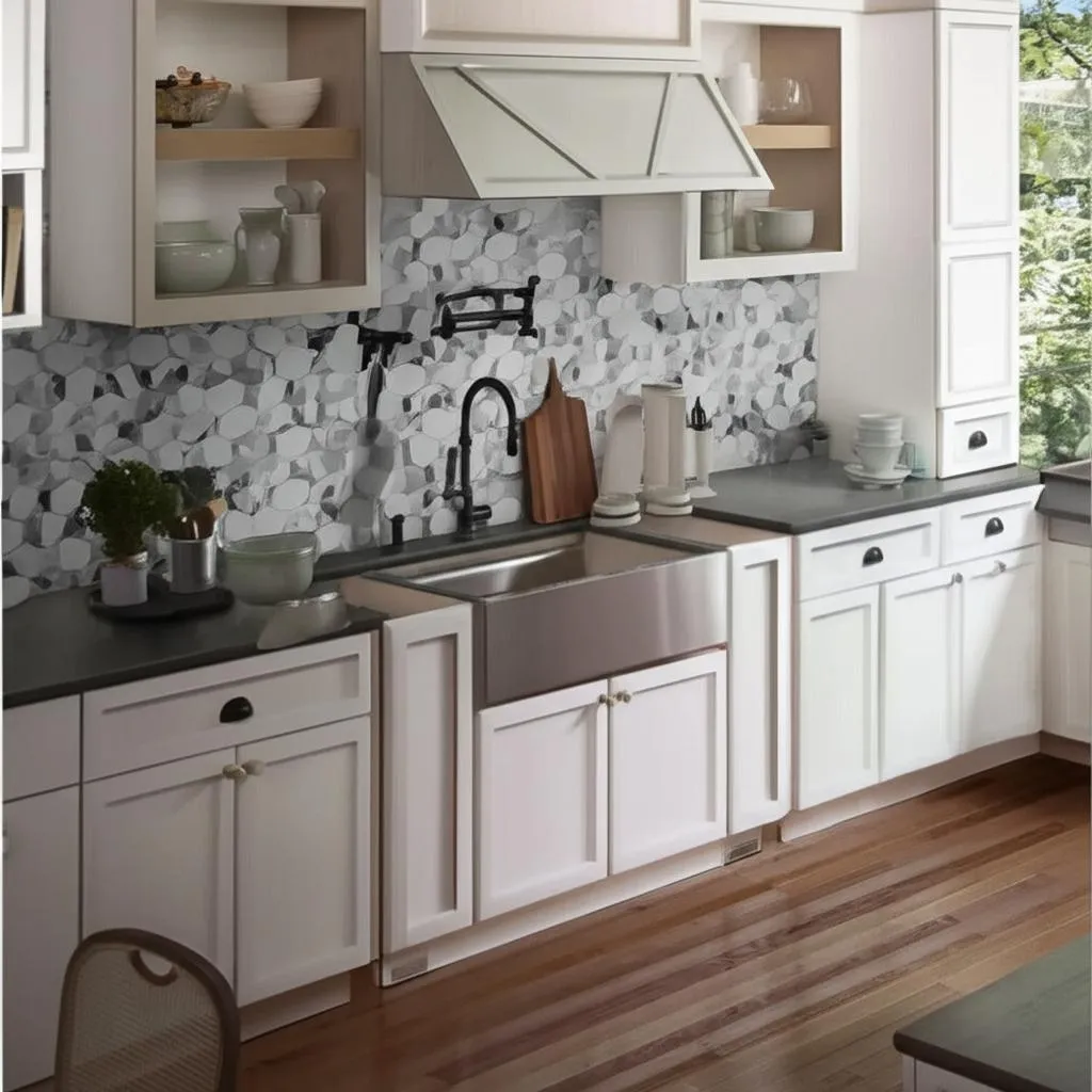 Hampton Bay Courtland Shaker Base Kitchen Cabinet in Polar White, photo 2 of 2