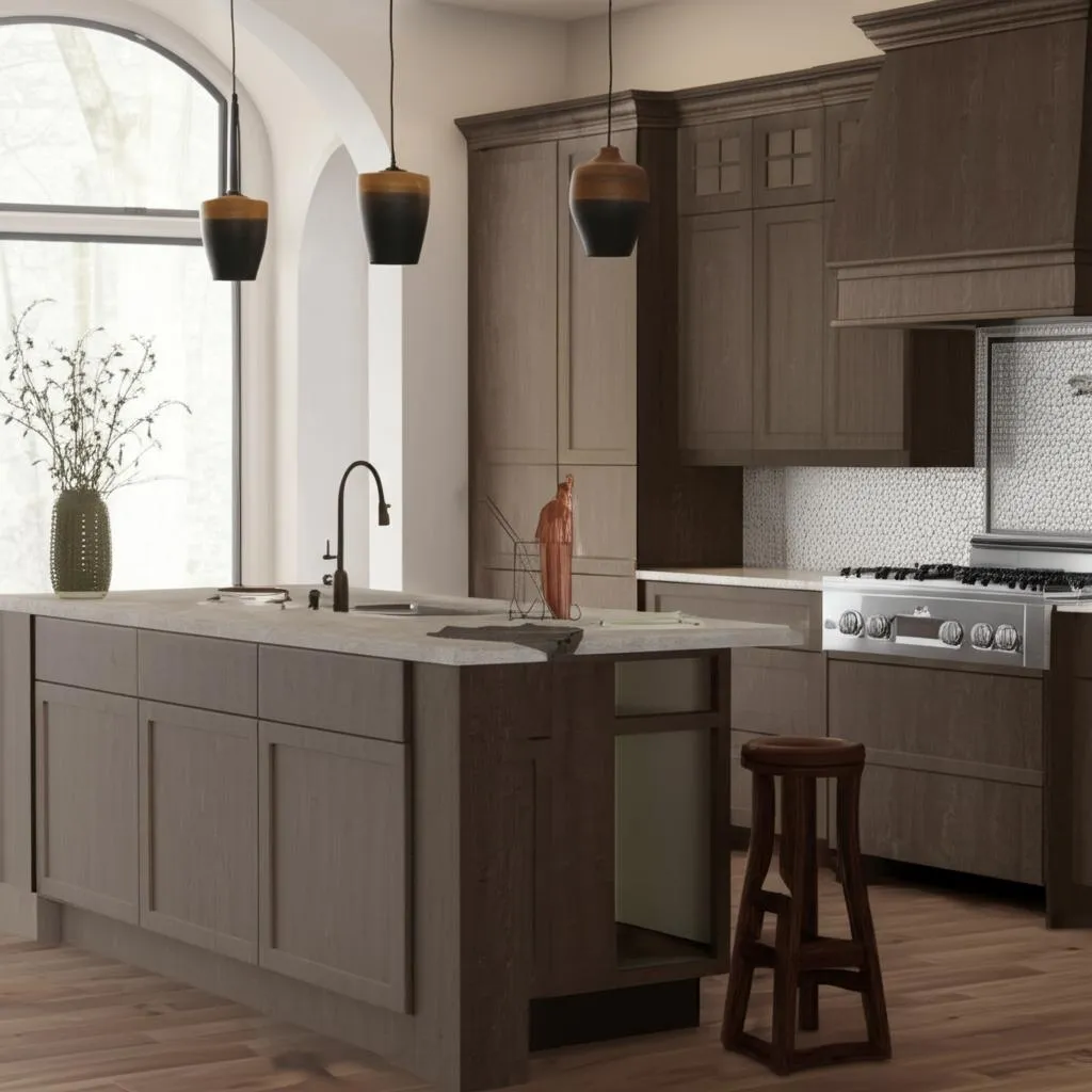 Hampton Bay Shaker Assembled Blind Base Corner Kitchen Cabinet in Brindle, photo 2 of 2