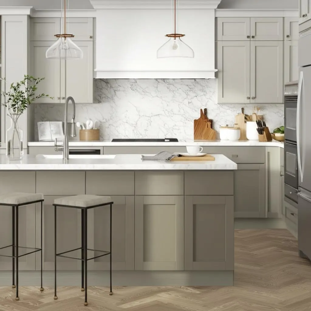 Hampton Bay Westfield Dusk Gray Shaker Base Kitchen Cabinet - 12 in. W x 23.75 in. D x 35 in. H, photo 2 of 2