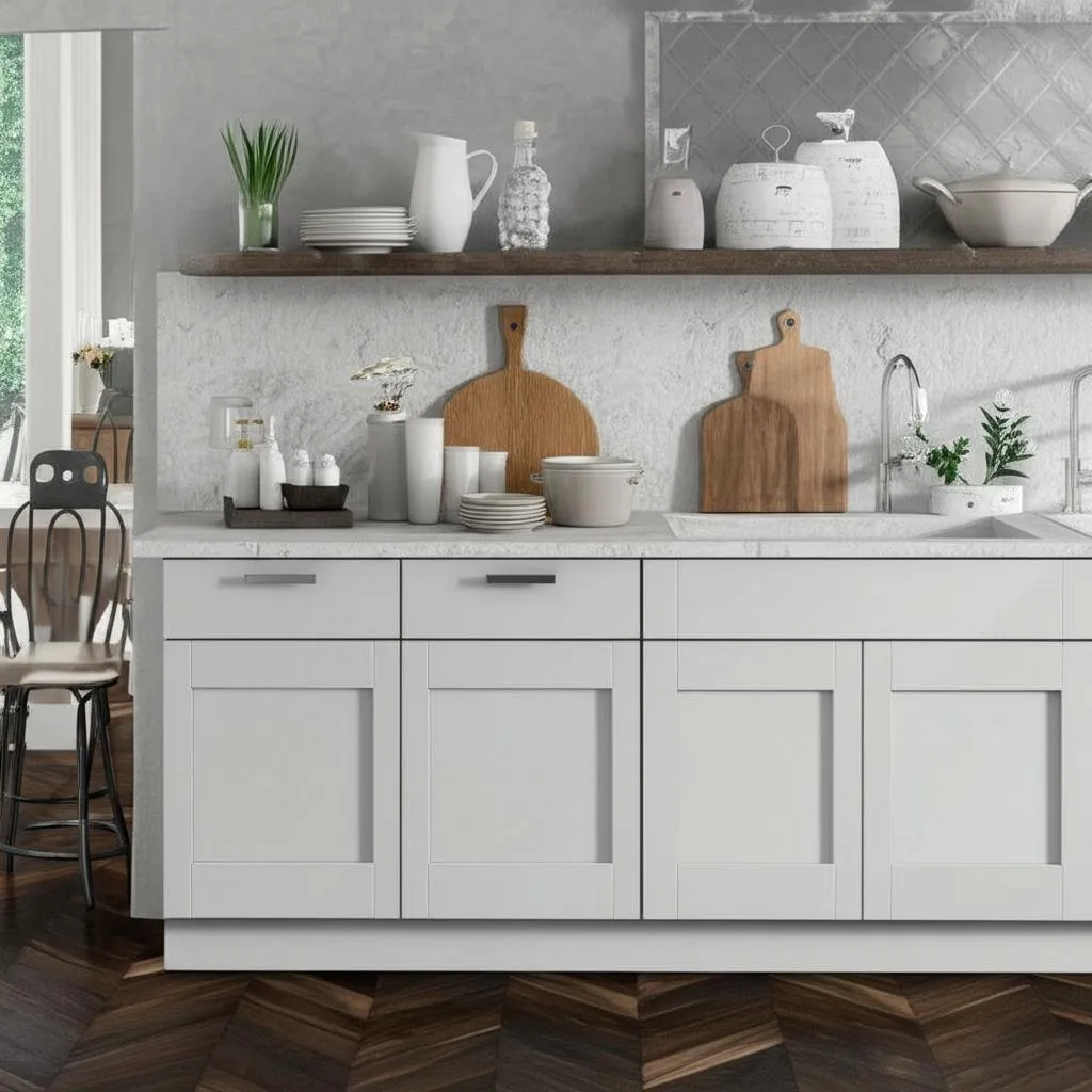 Hampton Bay Shaker Satin White Base Kitchen Cabinet, photo 2 of 2