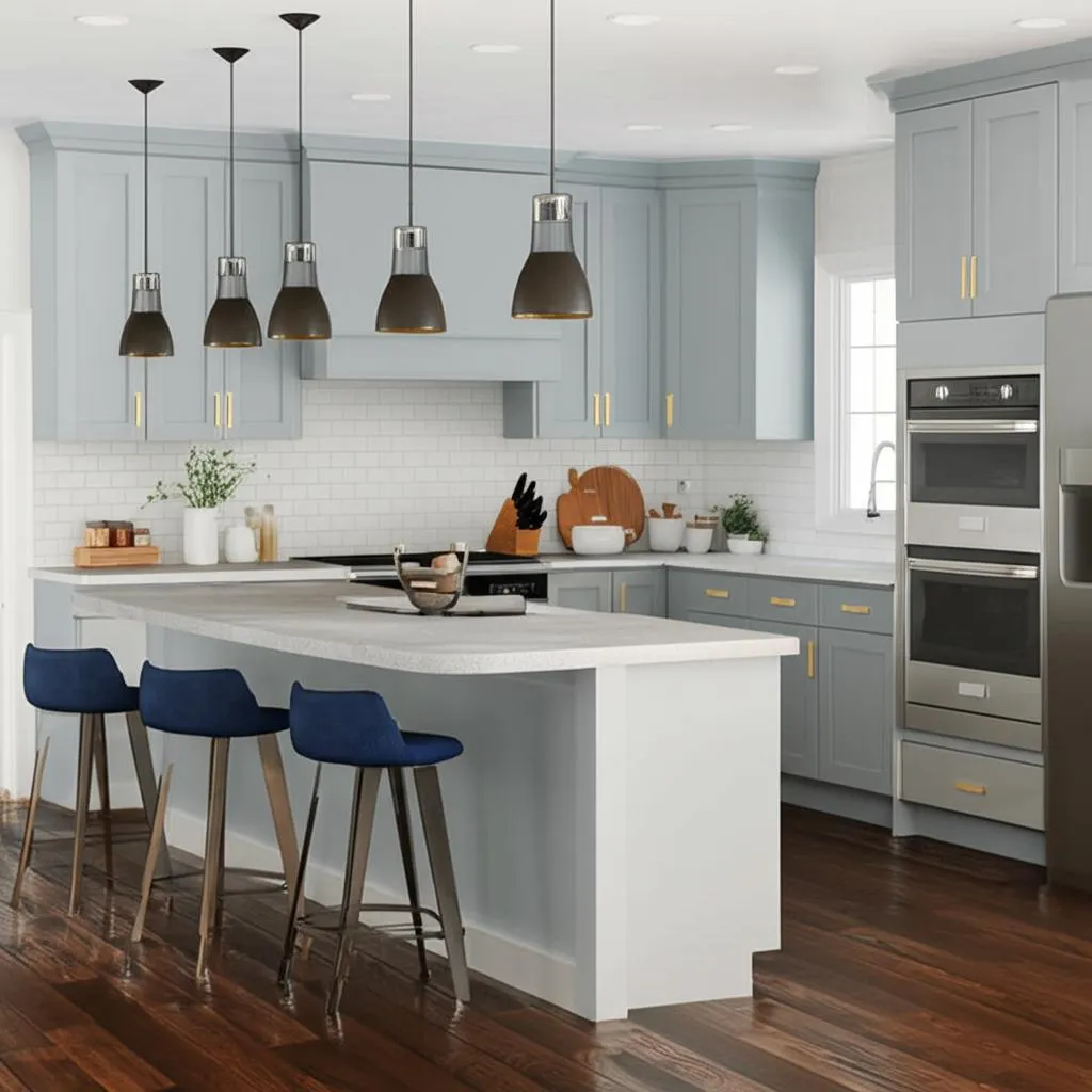 Hampton Bay Shaker Dove Gray Base Kitchen Cabinet, photo 2 of 2