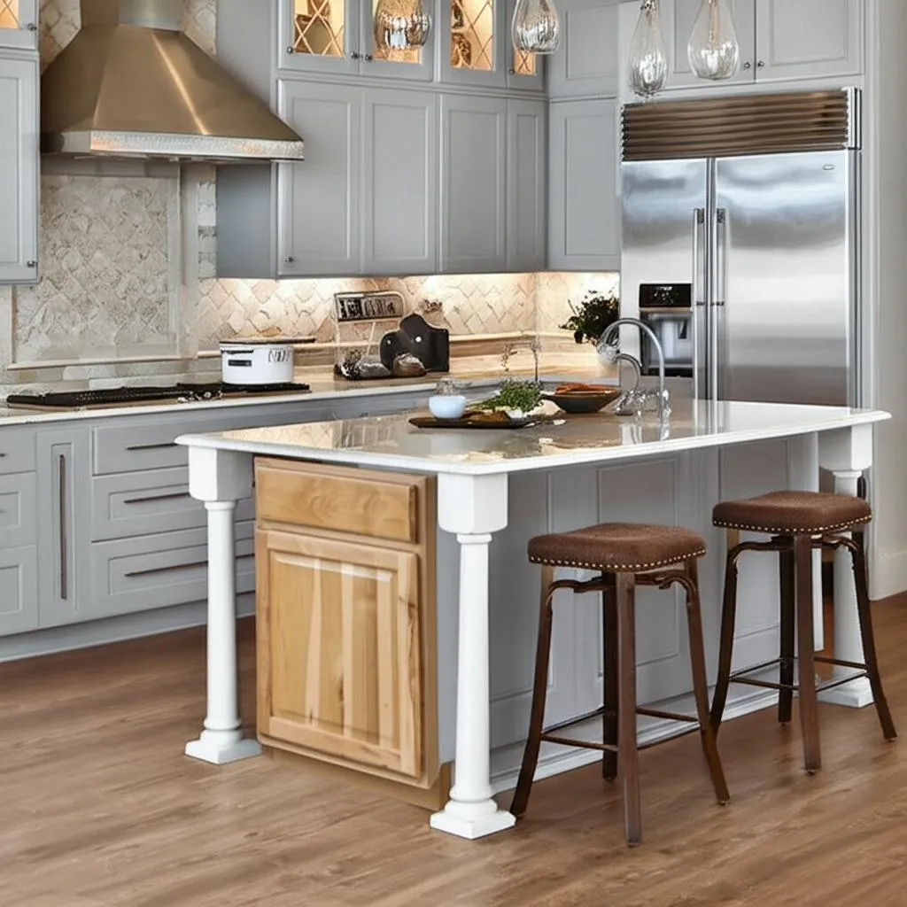 Hampton Bay Natural Hickory Base Kitchen Cabinet with Ball-Bearing Glides, photo 2 of 2