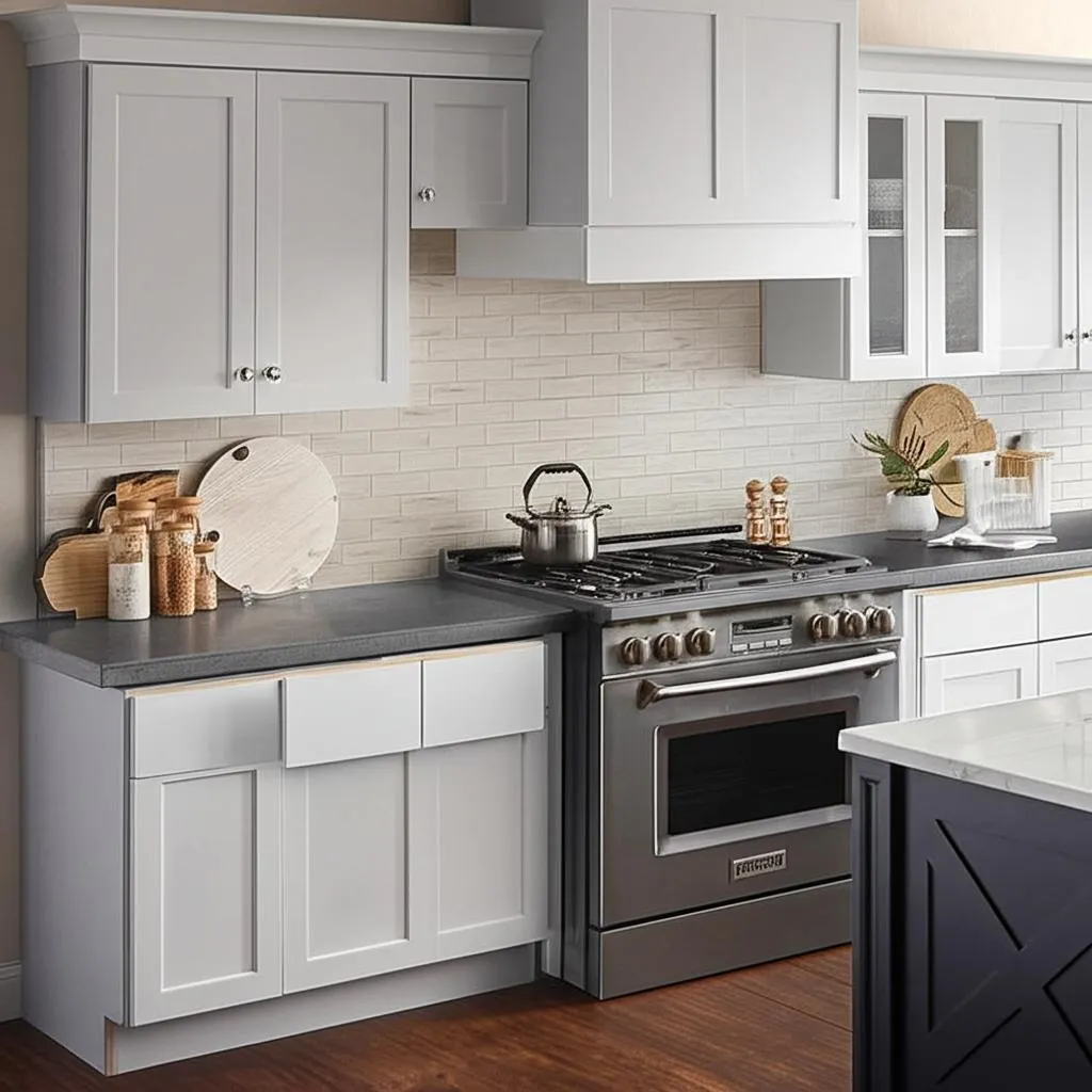 Hampton Bay Cambridge White Shaker Assembled Base Kitchen Cabinet with Soft Close, photo 2 of 2